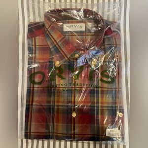 Men’s Orvis brand Short Sleeved Cotton Shirt.